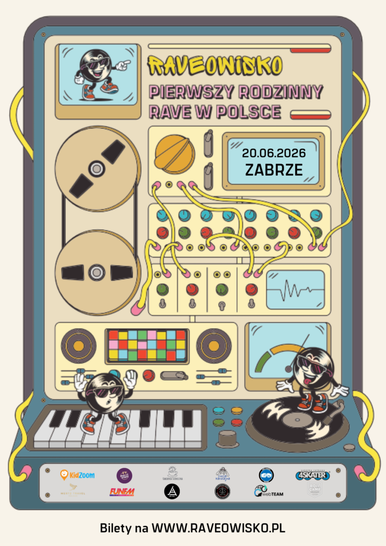 Rodzinny rave Zabrze 20 czerwca 2026 - plakat Raveowisko